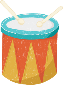 Hand-drawn Kids Drum