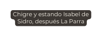 Chigre y estando Isabel de Sidro después La Parra